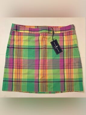 NWT Polo Golf Ralph Lauren Cascade Skort Size 6 Estate Plaid Multicolor